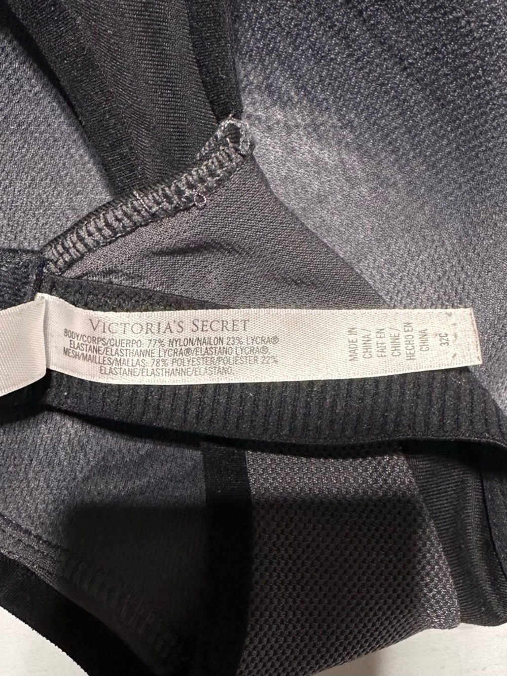 Victoria’s Secret VSX 32C High Impact Racerback Mesh Sports Bra Black - Picture 5 of 6